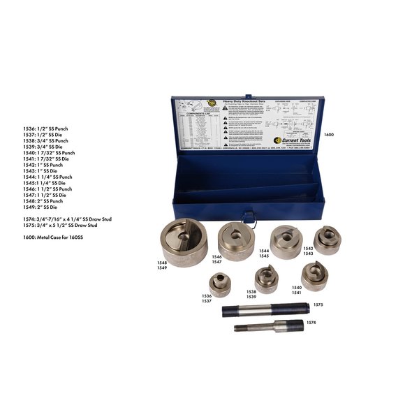 Current Tools Carrying Case for 1/2" to 2" Hydraulic Knock-Out Set 1500